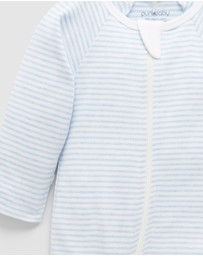 Purebaby - Zip Growsuit & Hat Set-Babies