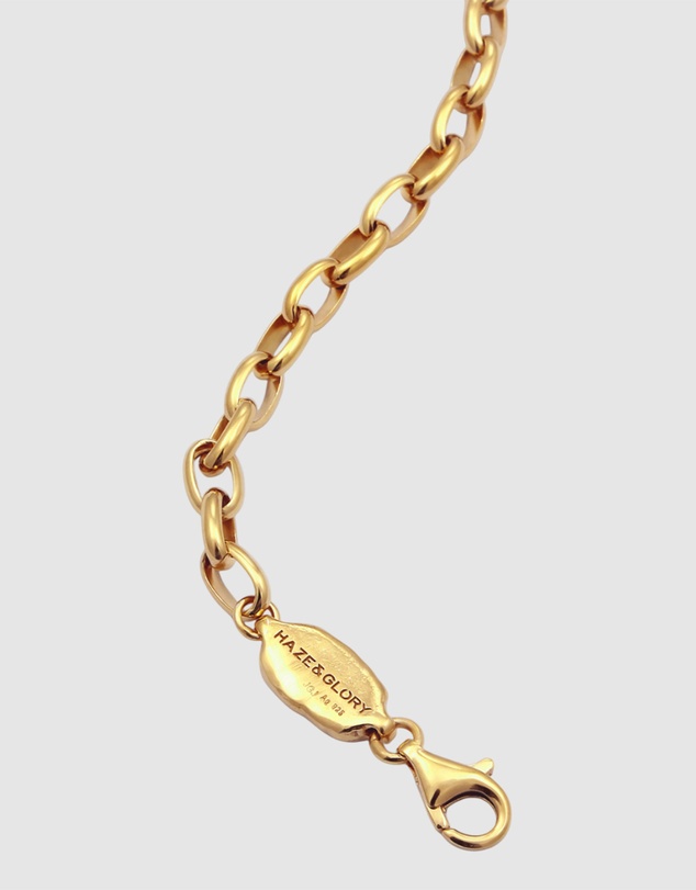 Haze & Glory - ICONIC EXCLUSIVE - Bracelet Men Link Chain 925 Sterling Silver Gold-Plated
