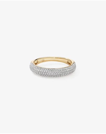 Michael Hill - Pavé Dome Ring with Cubic Zirconia in 18kt Vermeil