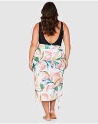 Artesands - April Spritz White Bach Sarong With Bag