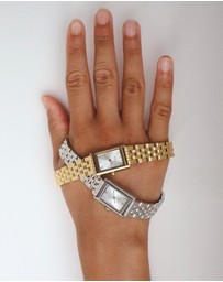 HOUSE OF SLANI - Classic Silver Rectangle Harper Watch