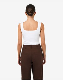 Forcast - Ella Square Neck Rib Knit