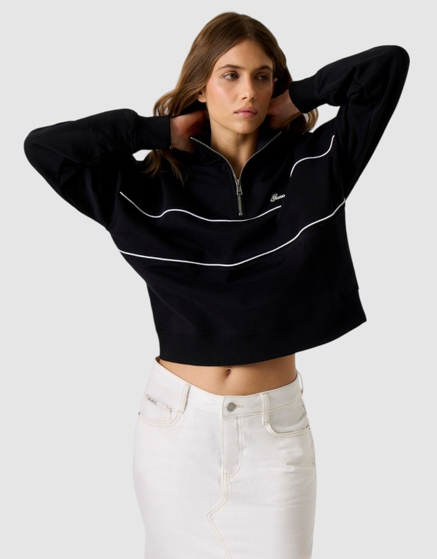 GUESS Jeans - GUESS JEANS Oversized Half Zip Sweatshirt