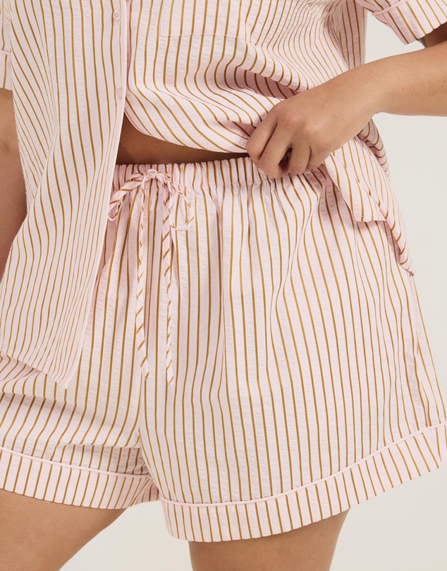 Atmos&Here Curvy - Esme Stripe Short Sleeve Pyjama Set