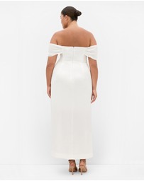 City Chic - Plus Size Forbidden Love Maxi Dress - ivory