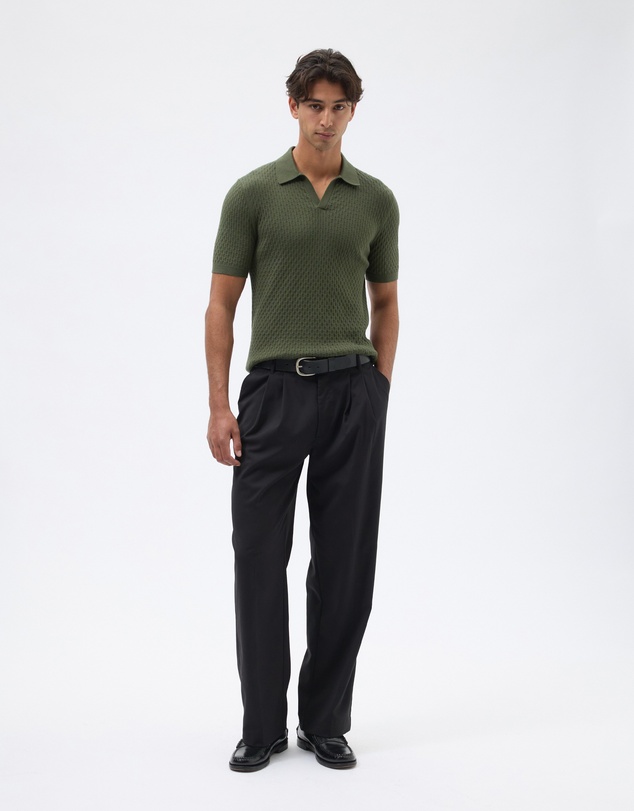 AERE - Honey Comb Knit Polo