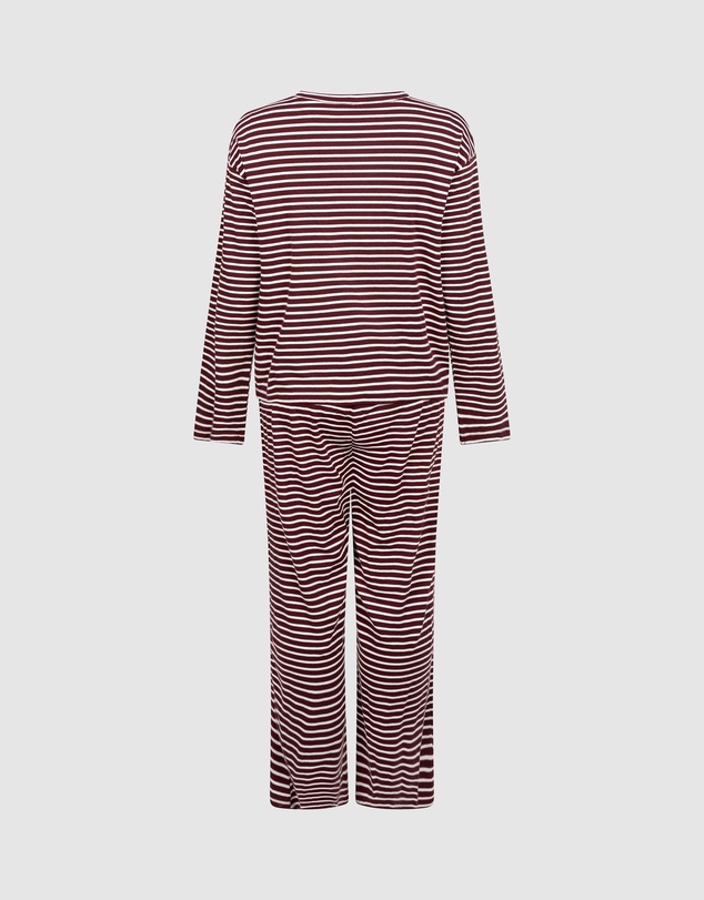 Hunkemoller - Long Sleeve Cotton Jersey Stripe PJ Set