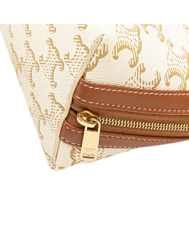 Pre-Loved by Azura Reborn - Pre-Loved Triomphe Coated Canvas Clutch On Chain