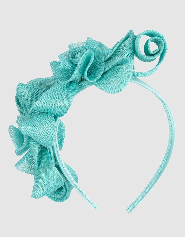 Max Alexander - Sinamay Curls Aqua Fascinator