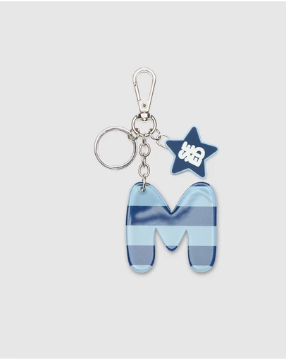 Seed Heritage - BLUE STRIPE INITIAL KEYRING