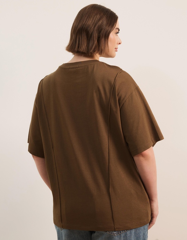 Atmos&Here Curvy - SS Cotton Boxy T-Shirt