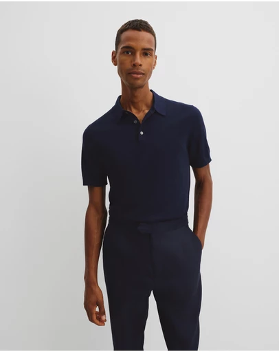Country Road - Australian Cotton Blend Silk Button Polo