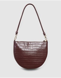 SABEN - Gani Shoulder Bag Espresso Croc