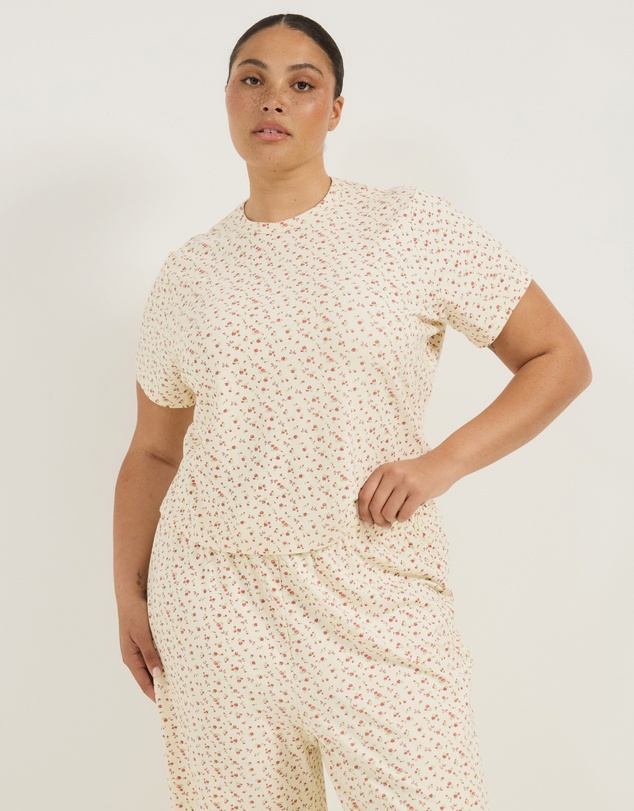 Atmos&Here Curvy - Rue Short Sleeve T-Shirt Pyjama Set