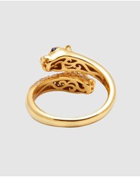 Nialaya Jewellery - Women's Twisted Panther Ring in Gold