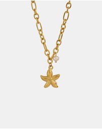 Zoe Olivia - Waterproof Pearl and Starfish Link Necklace