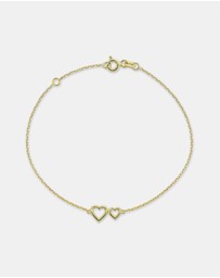Zoe Olivia - 9K Gold Petite Hearts Bracelet