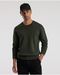 Calibre - Crew Neck Merino Sweater Pine Green