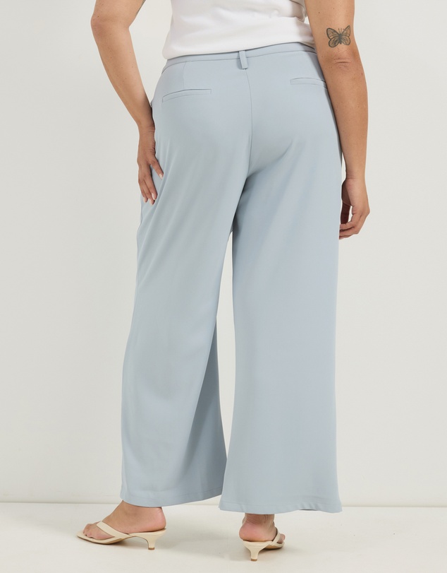 Atmos&Here Curvy - Rosa Wide Leg Tailored Pleated Pants