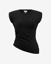 Forcast - Sarah Padded Ruched Jersey Top