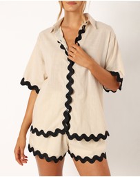 Petal & Pup - Wilson Short Set - Cream Black
