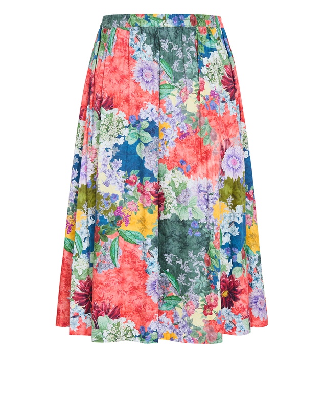 City Chic - Sarina Floral Print Midi Skirt