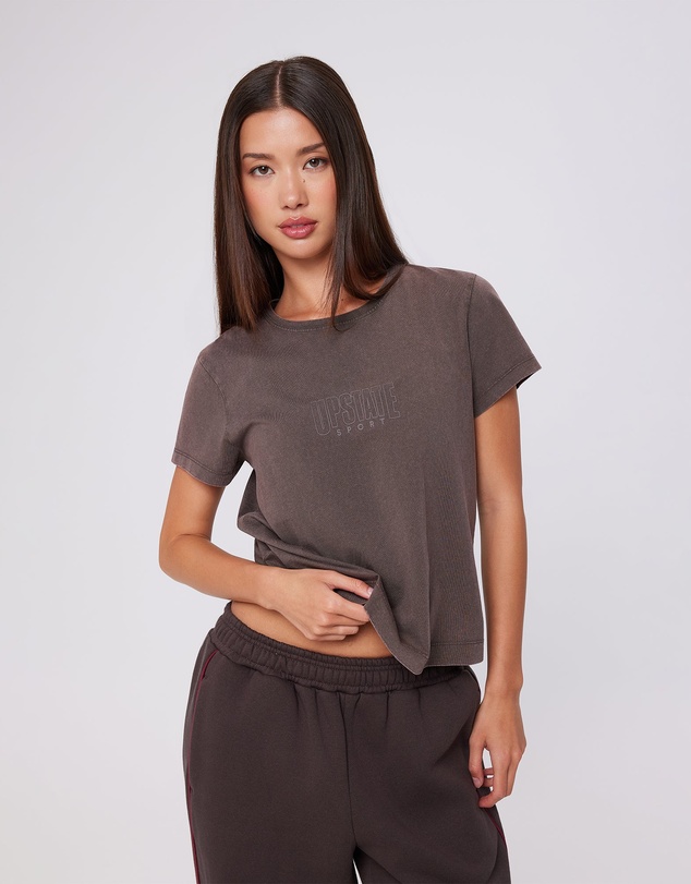 Upstate - Urban Box Tee - Washed Ground Coffee