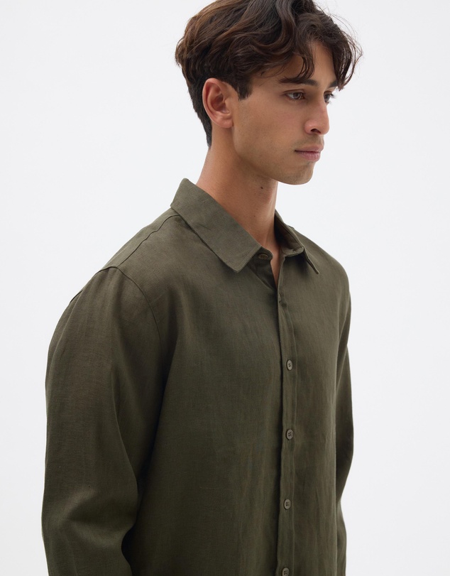 AERE - Euro Resort Linen LS Shirt