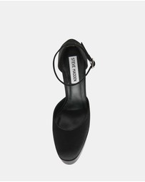 Steve Madden - Selestine Black Satin Heels