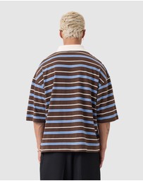 Zanerobe - Box Crop Polo Choc/Sky Blue