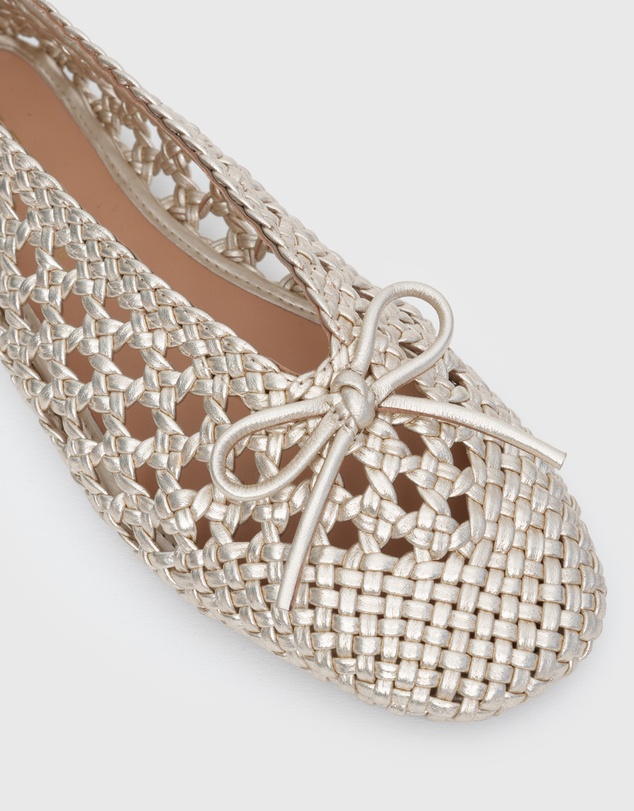 Betts - Georgia Leather Woven Ballet Flats