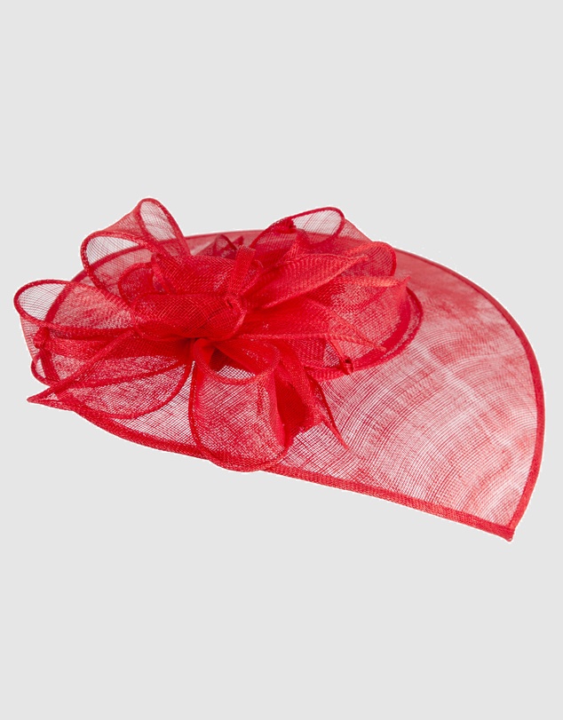 Max Alexander - Large Red Sinamay Fascinator Hat