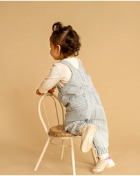 Fox & Finch - Winter Vacay Stripe Denim Overalls