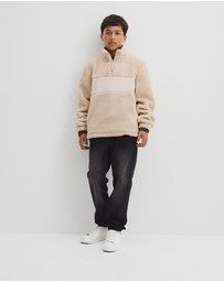 Country Road - Teen Sherpa Half Zip Sweat