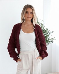 Esther & Co - Dorine Cardigan - Wine