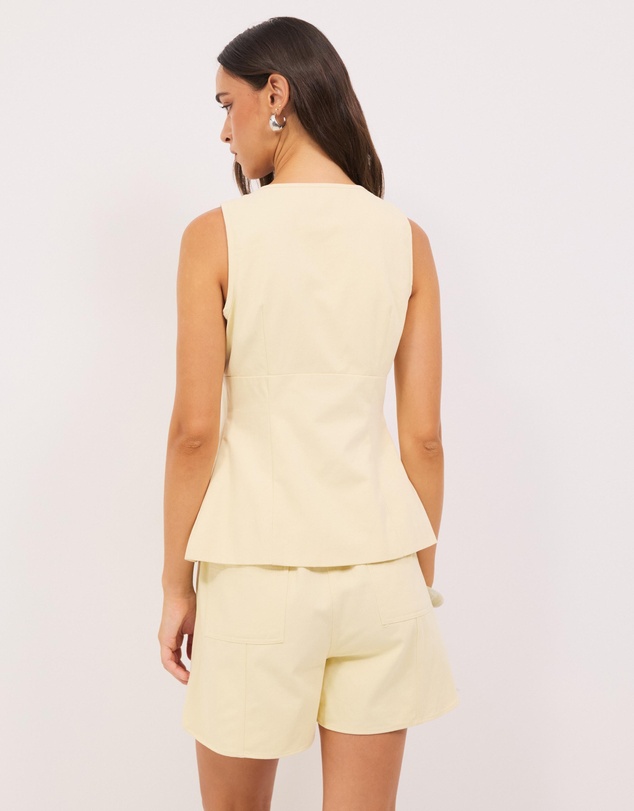 Calli - Matt Cotton Twill Vest