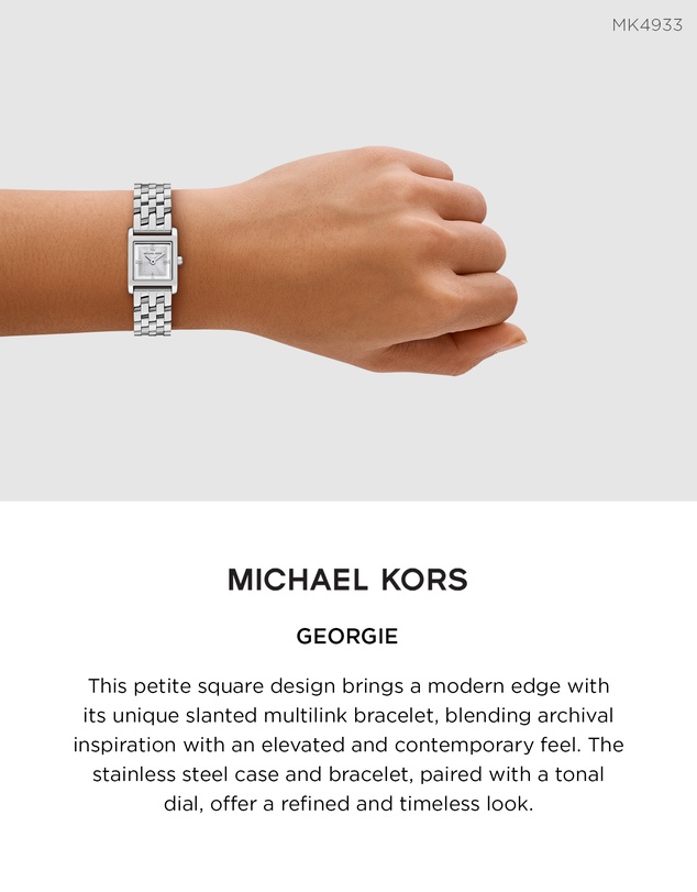 Michael Kors - Georgie Silver Tone Analogue Watch
