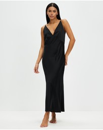 Gingerlilly - Ilona Silky Satin Long Chemise