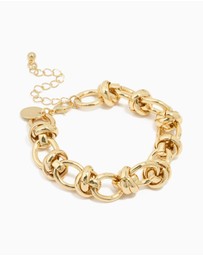 Lovisa - Gold Plated Round Knot Link Bracelet