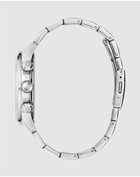 GUESS - Guess Men's Silver Tone 44mm Multi-function Watch