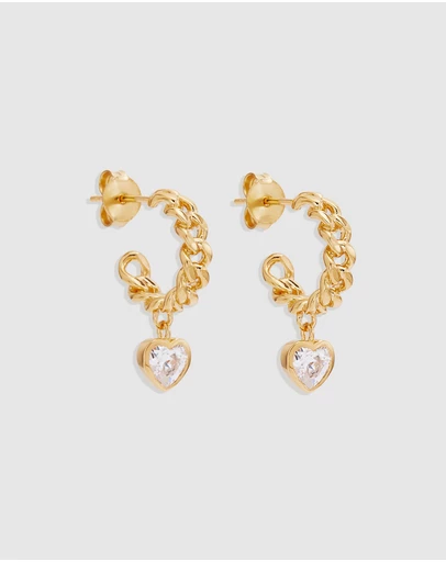 By Charlotte - Radiant Heart Curb Hoops