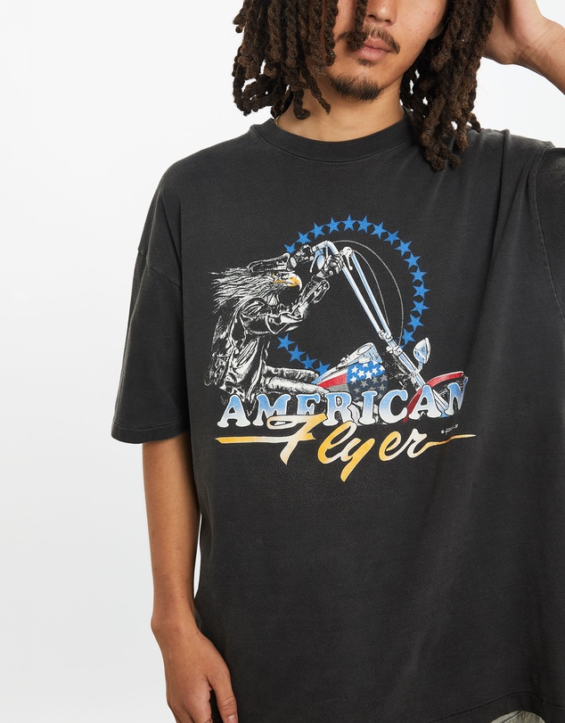 Vintage by The Real Deal - Pre Loved - 90s American Flyer Motorcycle Tee