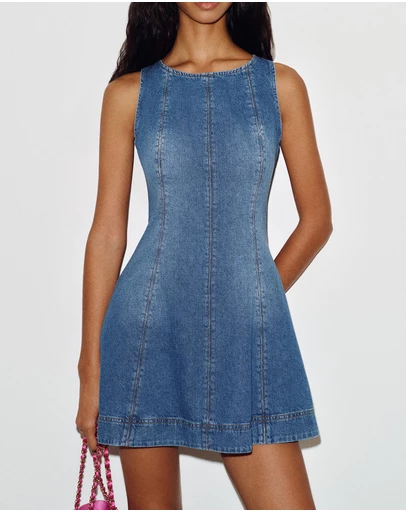 Reformation - Kehlani Denim Mini Dress