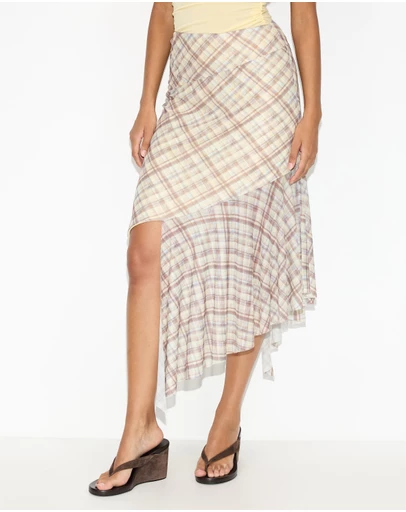Dazie - Rush Hour Asymmetric Hem Skirt