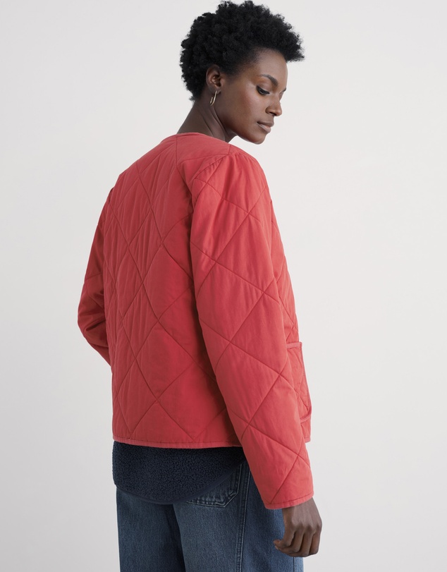 Seasalt - Seasalt Cornwall Red Swift Barn Organic Cotton Quilted Jacket