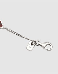 Kuzzoi - ICONIC EXCLUSIVE - Bracelet Male Cloverleaf Enamel Red 925 Sterling Silver
