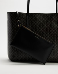 Calvin Klein - Emblem Aop Tote W/ Pouch