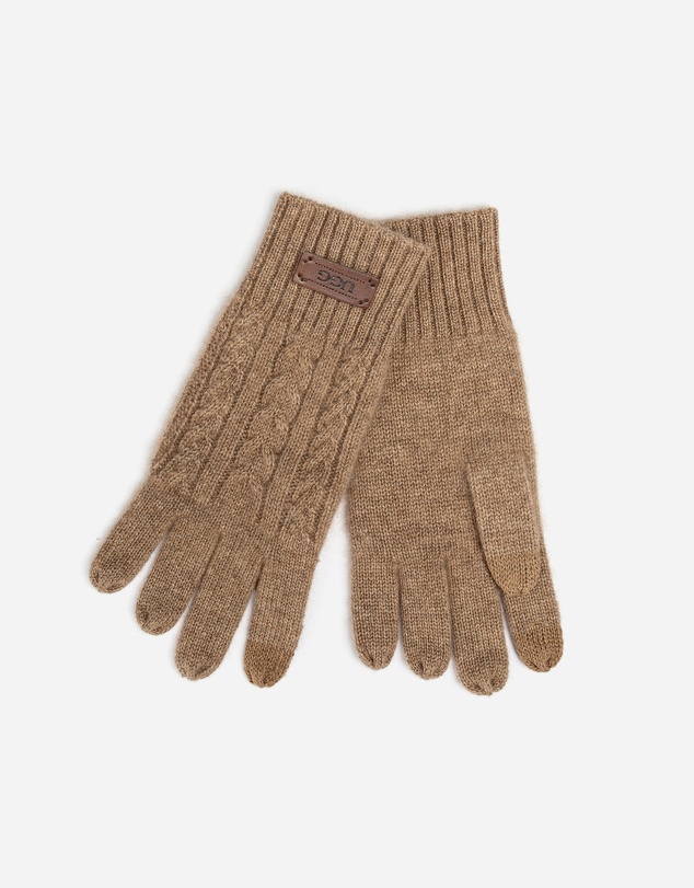 Ozwear Connection Uggs - Ugg Cable Knit Pure Cashmere Touch Screen Gloves