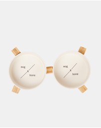 Mog & Bone - Double Bamboo Cat Bowl Natural