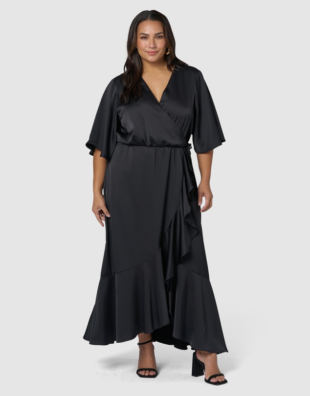 Pink Dusk by Curve Project - Smouldering Wrap Maxi Dress